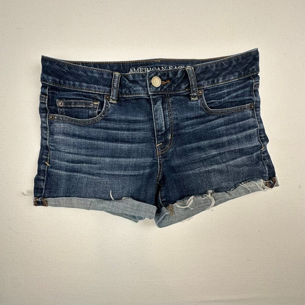 American‎ Eagle Outfitters Super Stretch Crop Cuffed Denim Shorts
